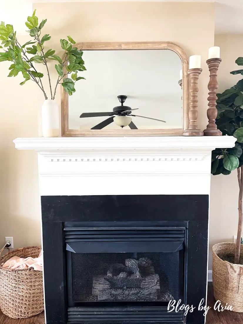 how I styled my Studio McGee mantel mirror from Target
