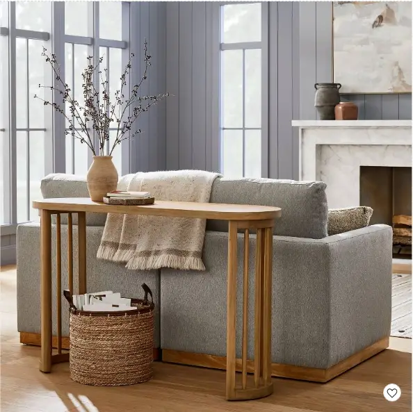 Studio McGee Fall living room decor console table decor sofa table decor