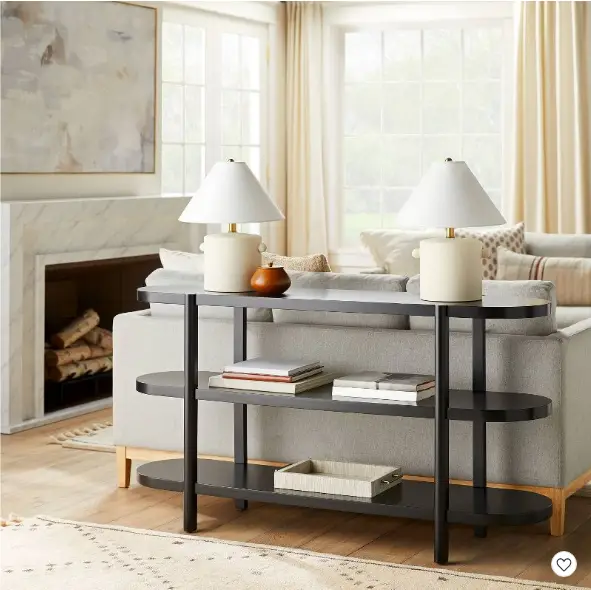Studio McGee Fall living room decor console table decor sofa table decor