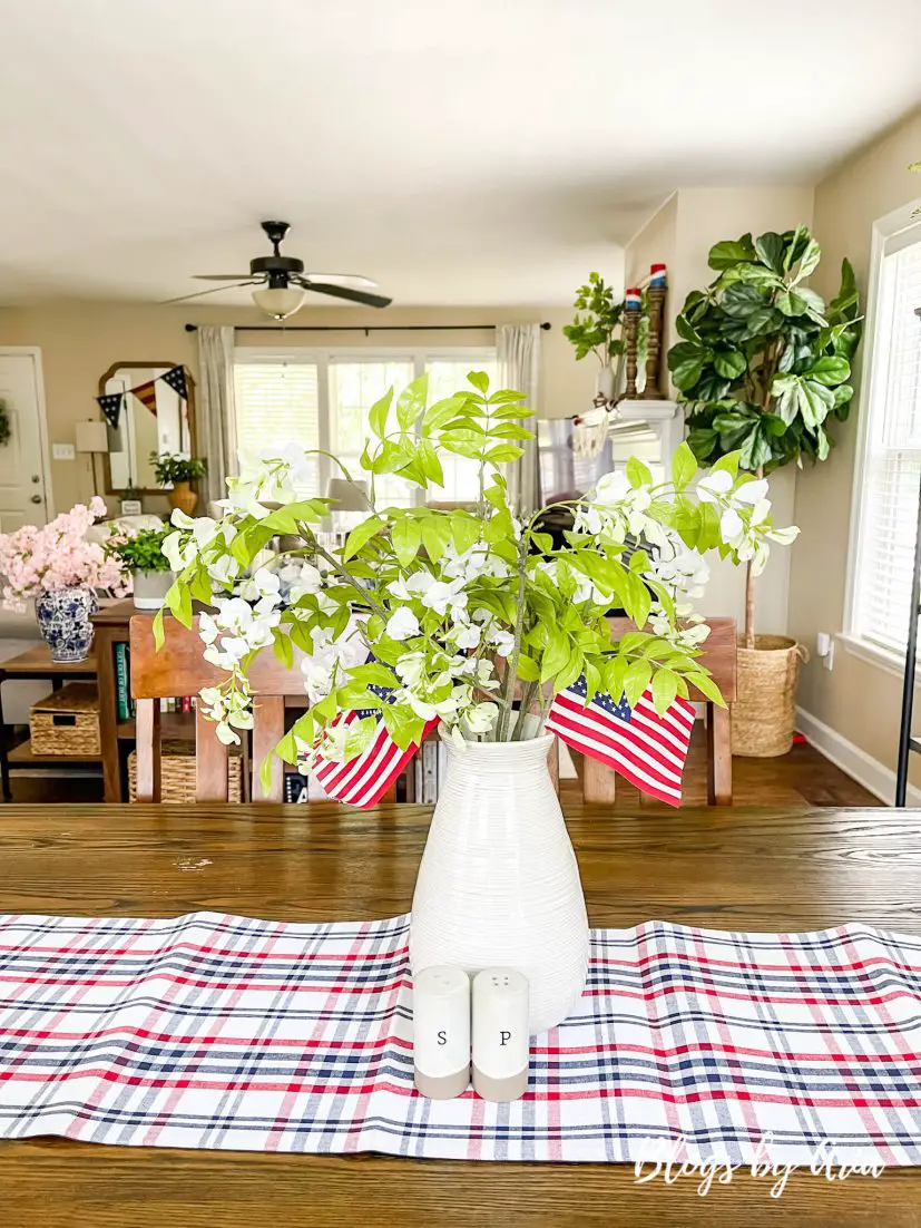 4th of July dining table centerpiece