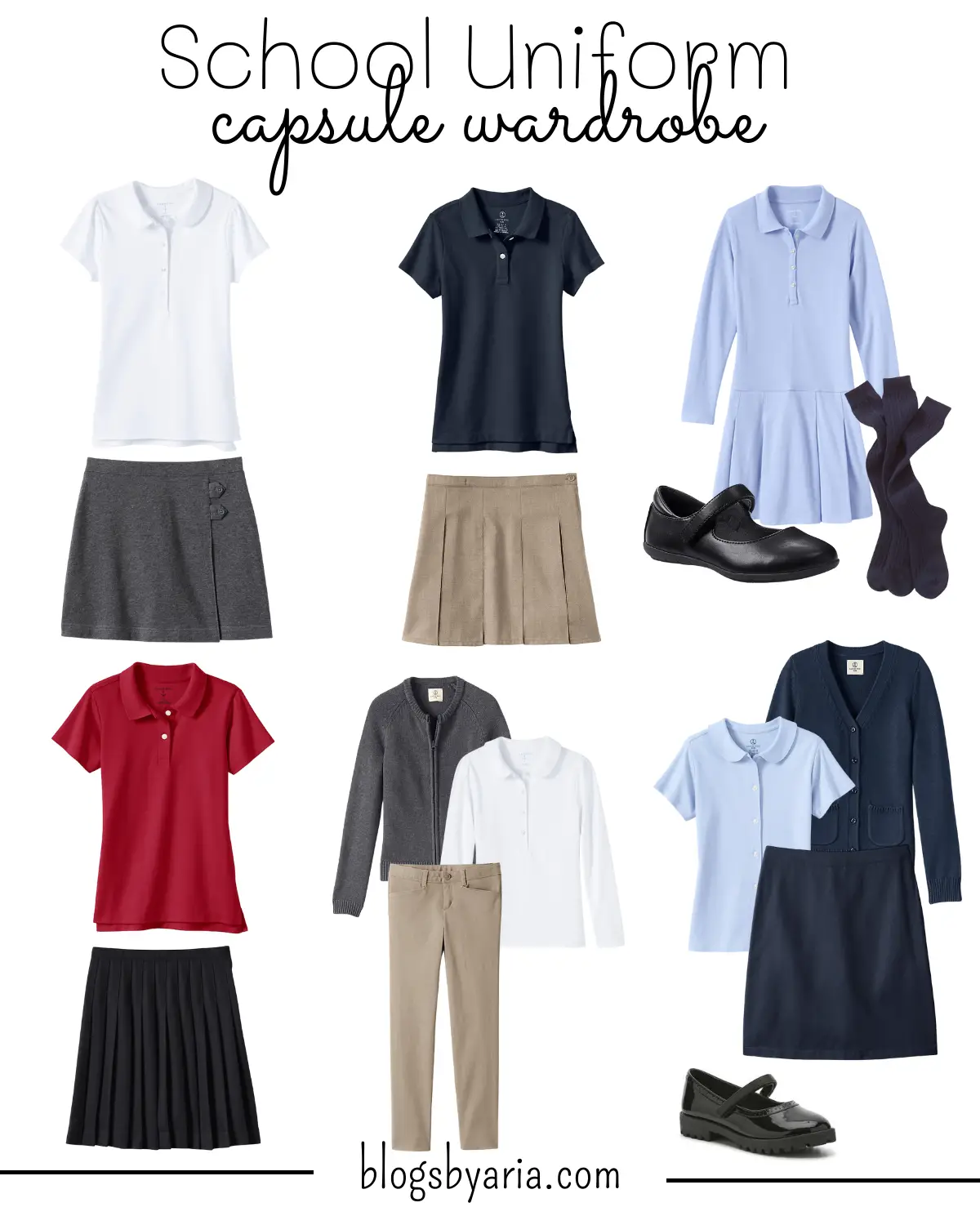ultimate back to school shopping guide back to school uniforms for girls capsule wardrobe
