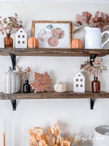 Fall Styled Floating Shelves