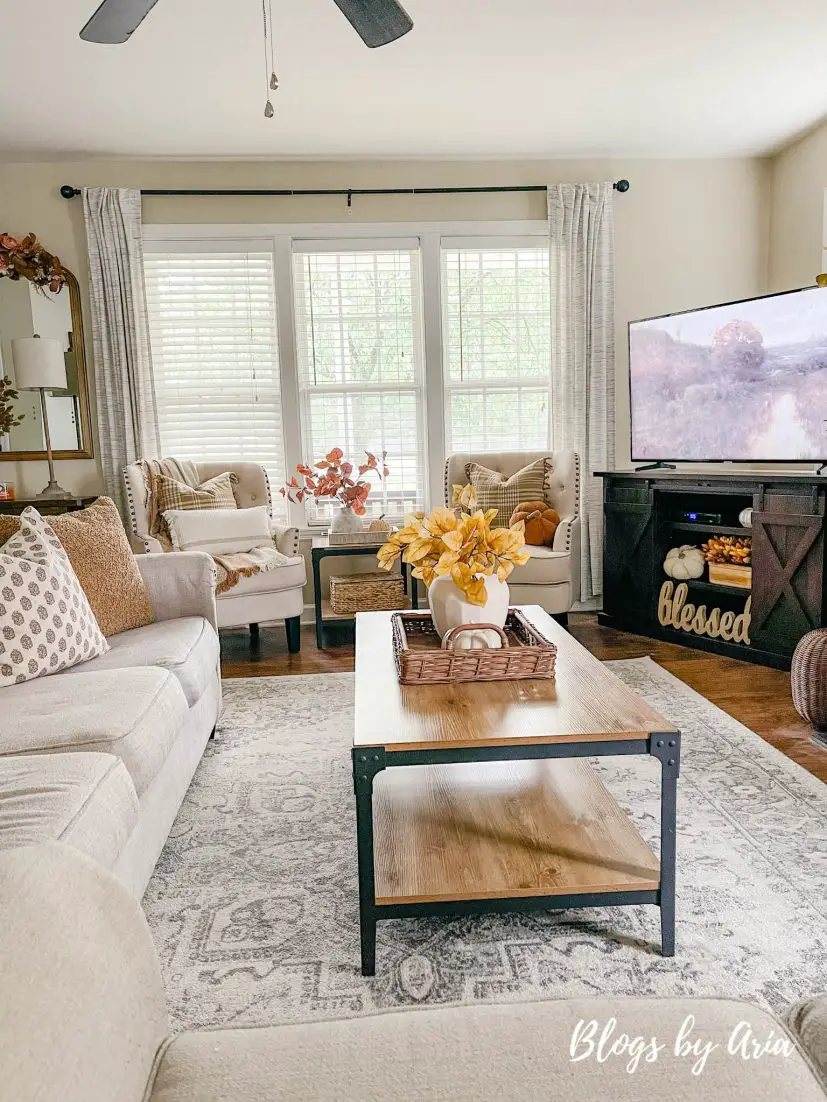 fall living room tour
