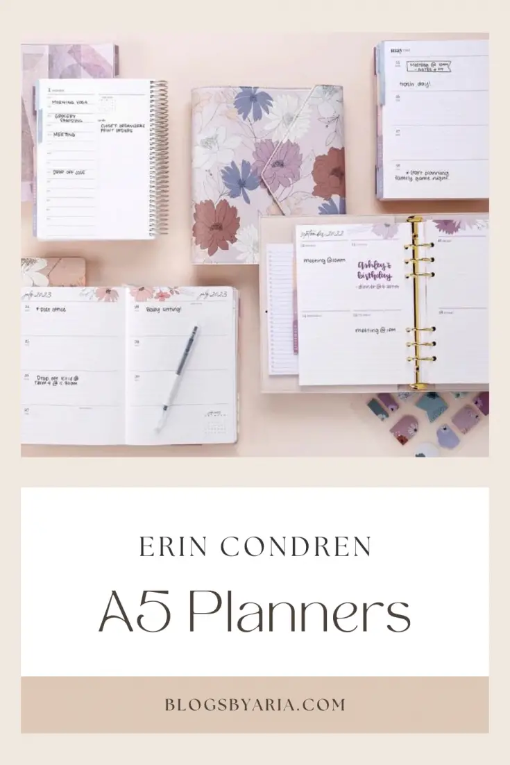 ERIN CONDREN A5 Planners comparison and review