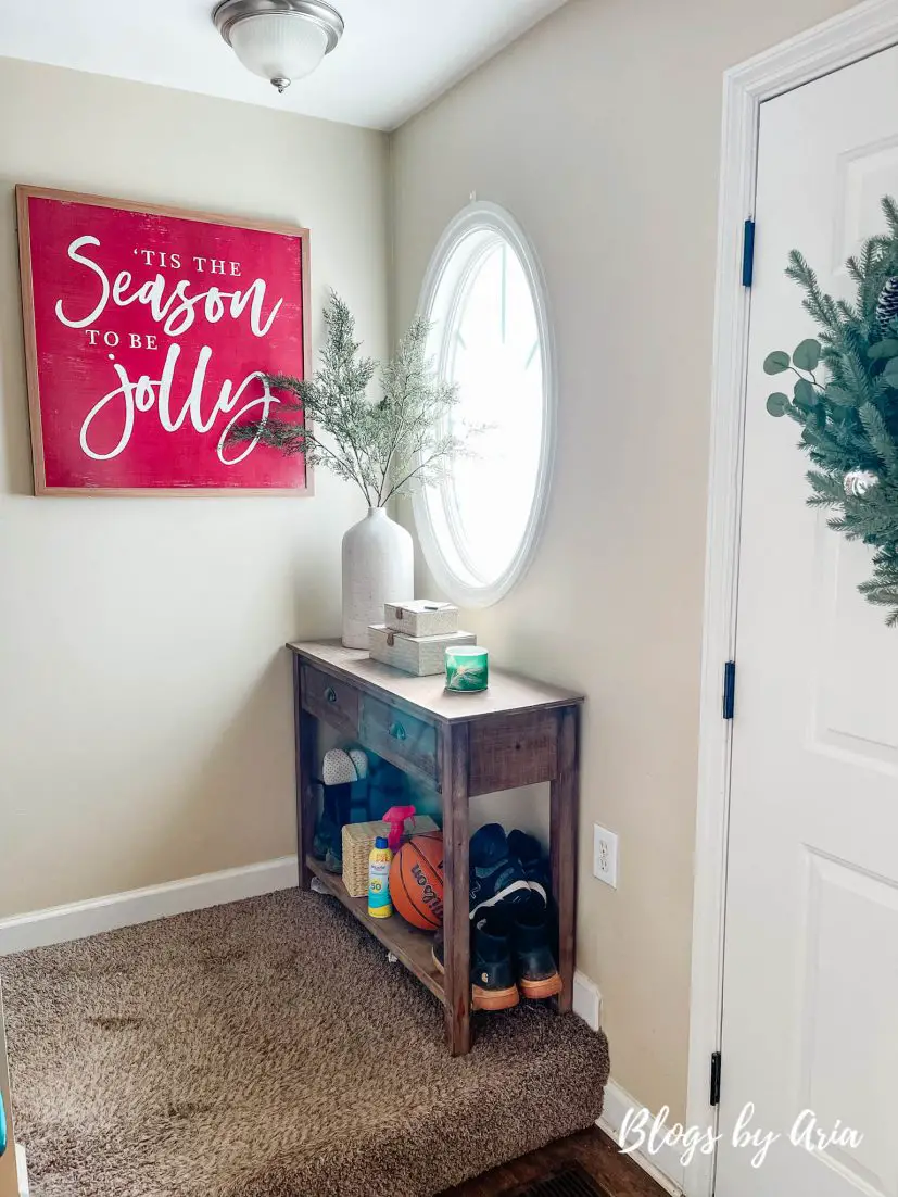 Christmas entryway decor