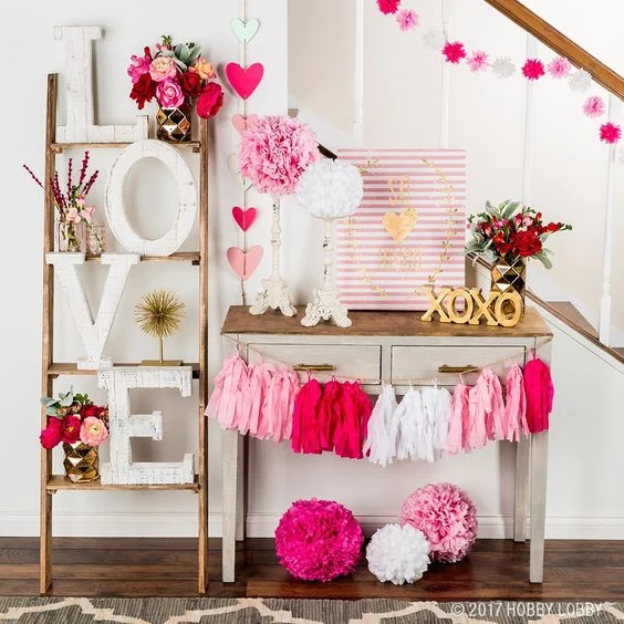 pink valentines home decorating ideas