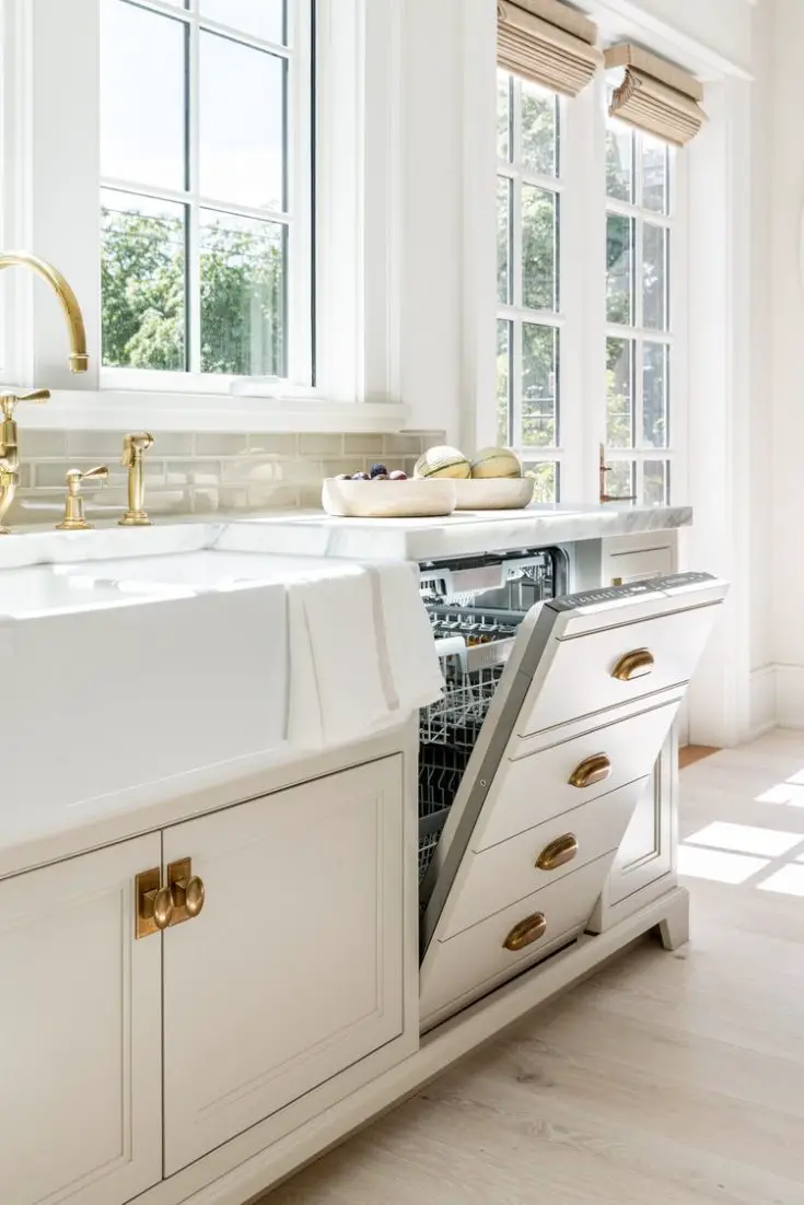 kitchen with hidden panel dishwasher