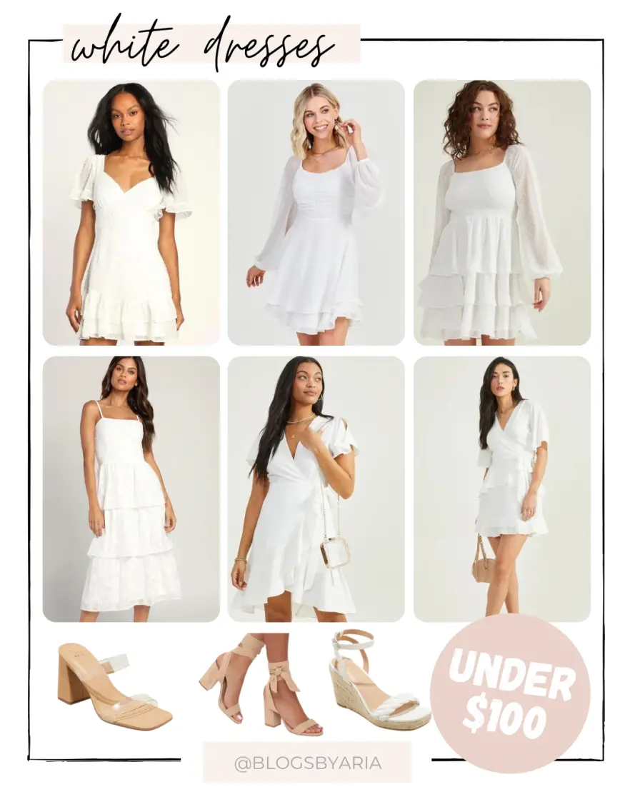 what to wear for college graduation, white graduation dresses