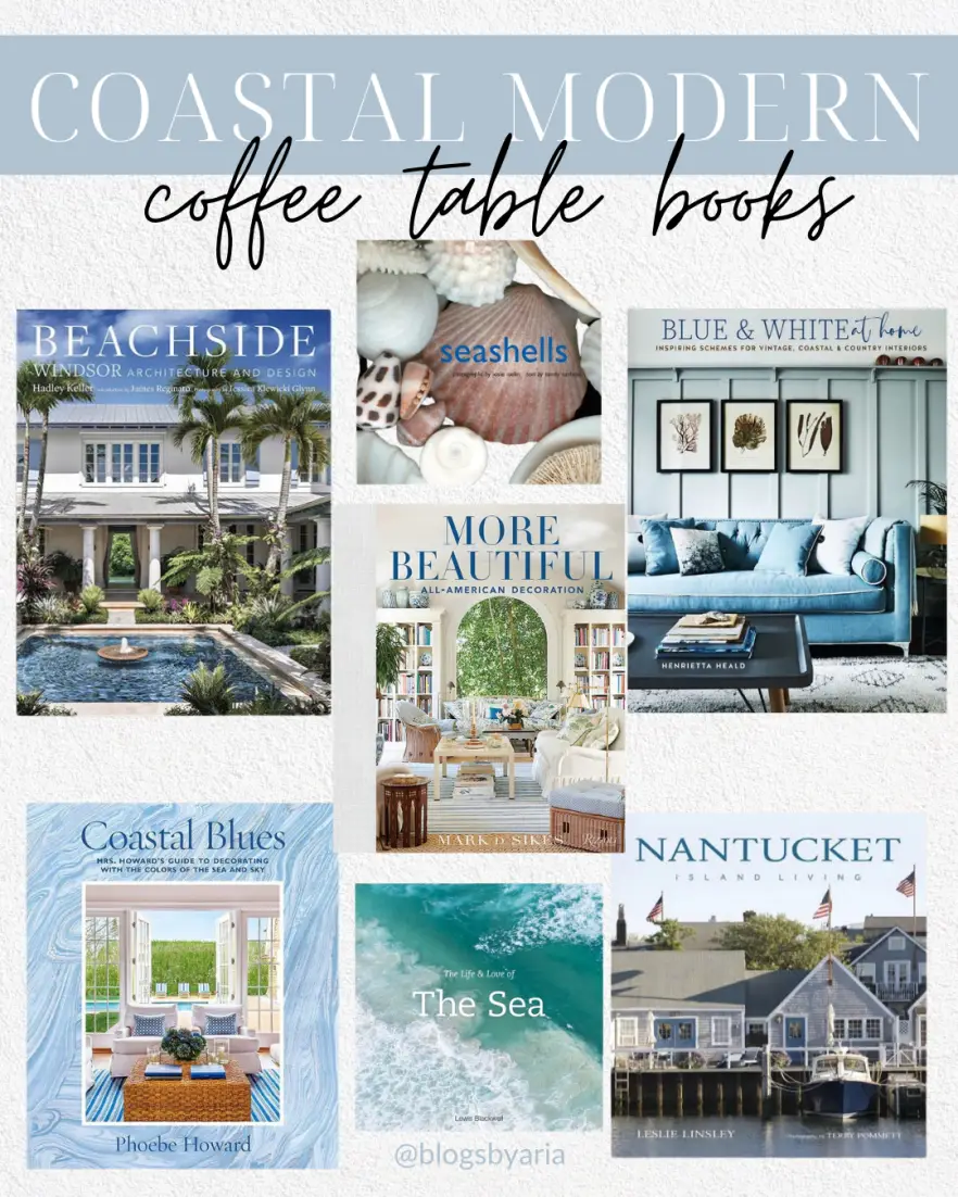 coastal modern coffee table books