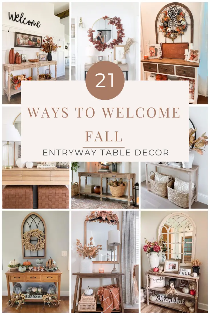 21 WAYS TO WELCOME FALL how to style your console table for fall