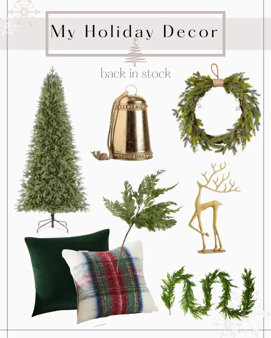 my holiday decor back in stock, blogs by aria Christmas decor favorites