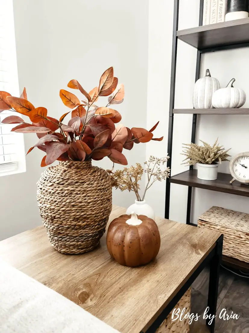 cozy fall decor in the living room, decorating for fall, simple and neutral fall living room decor, fall living room ideas, my cozy fall living room, fall living room decor ideas