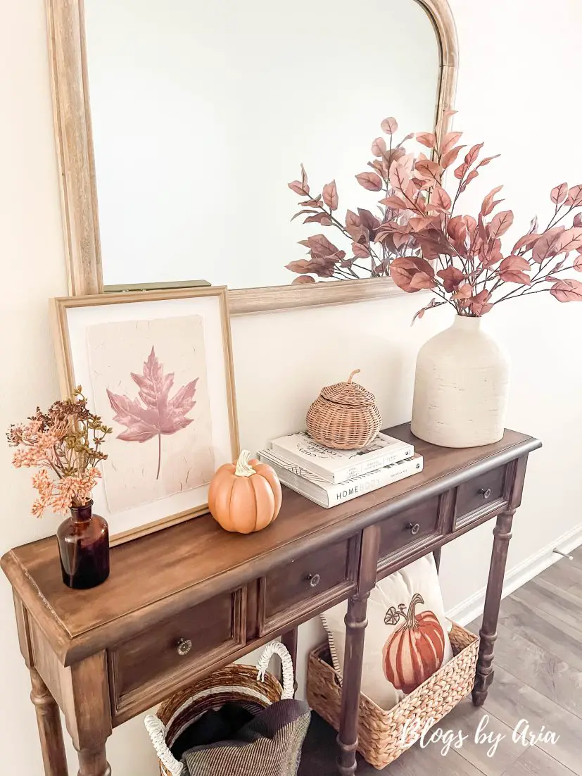 how to decorate your entryway for fall, fall decorating ideas, fall entryway decor