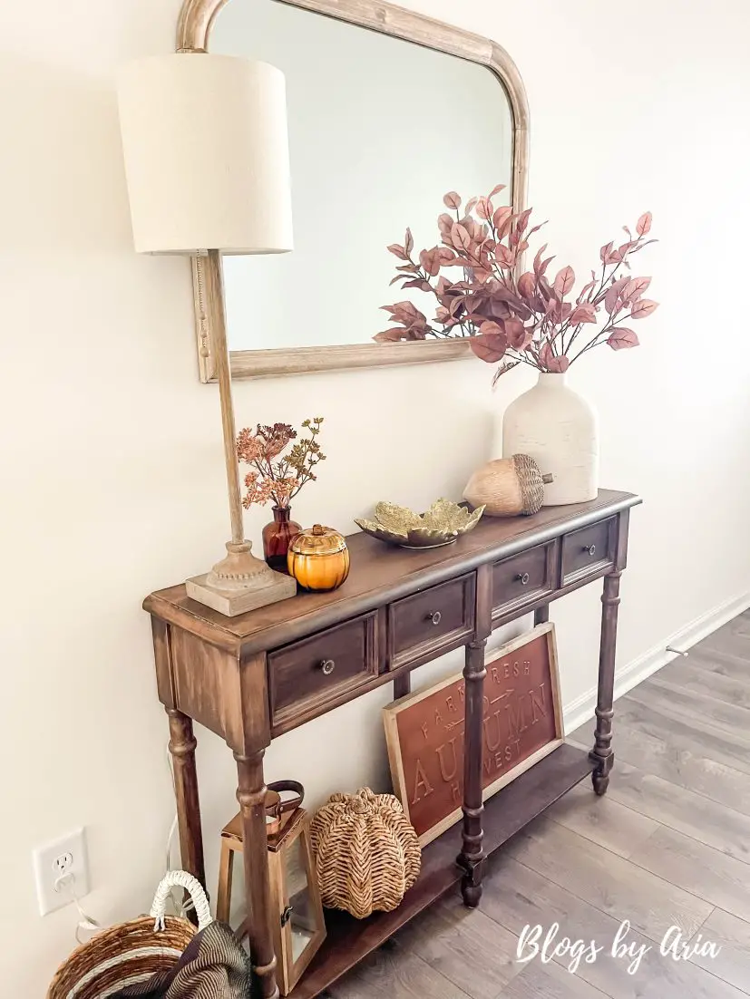 how to decorate your entryway for fall, fall decorating ideas, fall entryway decor