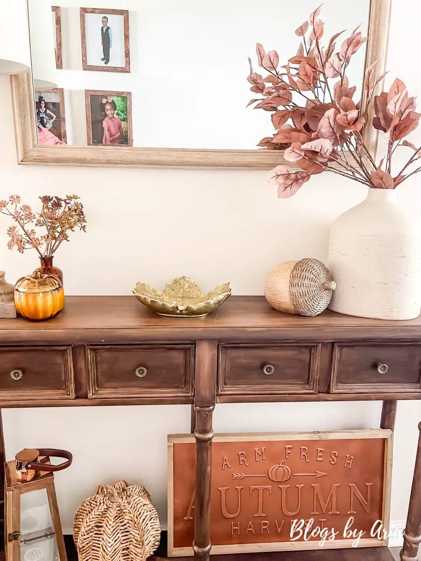 how to decorate your entryway for fall, fall decorating ideas, fall entryway decor
