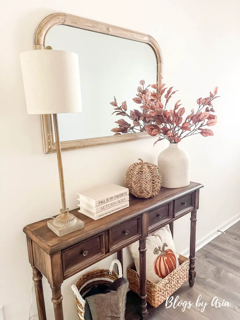 how to decorate your entryway for fall, fall decorating ideas, fall entryway decor