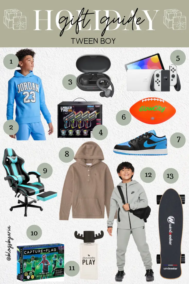 tween boy holiday gift guide, tween boy christmas gift ideas, what to get a tween boy for christmas