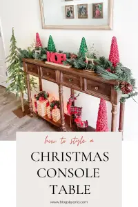 Christmas Console Table