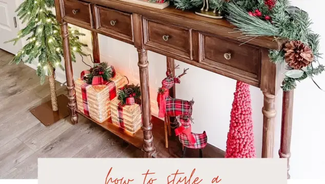 Christmas Console Table