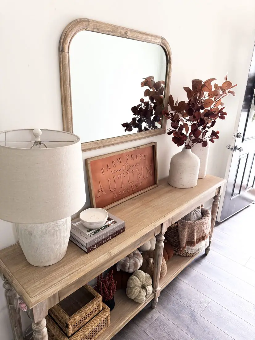 fall entryway table